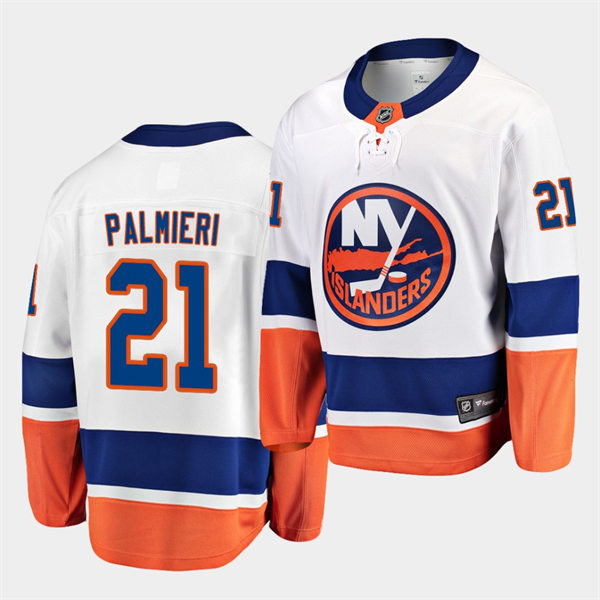 Mens New York Islanders #21 Kyle Palmieri adidas Away White Jersey