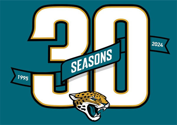 Embroidered Jacksonville Jaguars 30th Season Jersey Patch