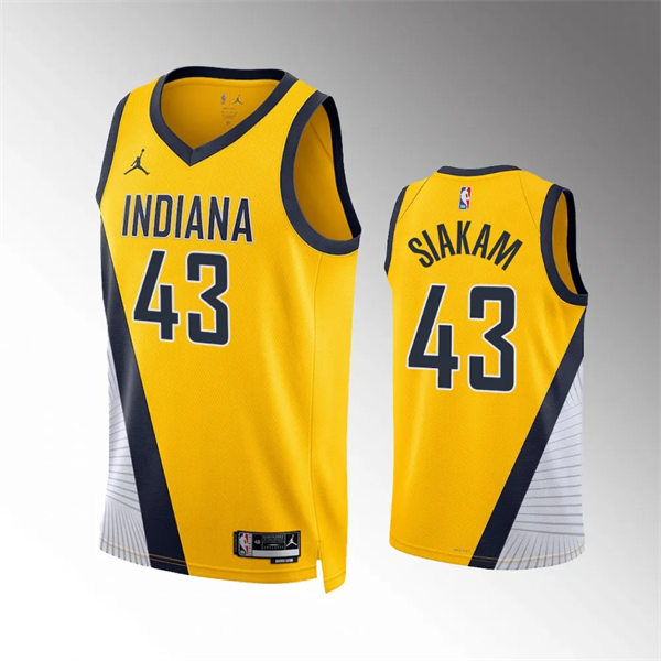 Mens Indiana Pacers #43 Pascal Siakam Yellow Statement Edition Swingman Jersey(1)