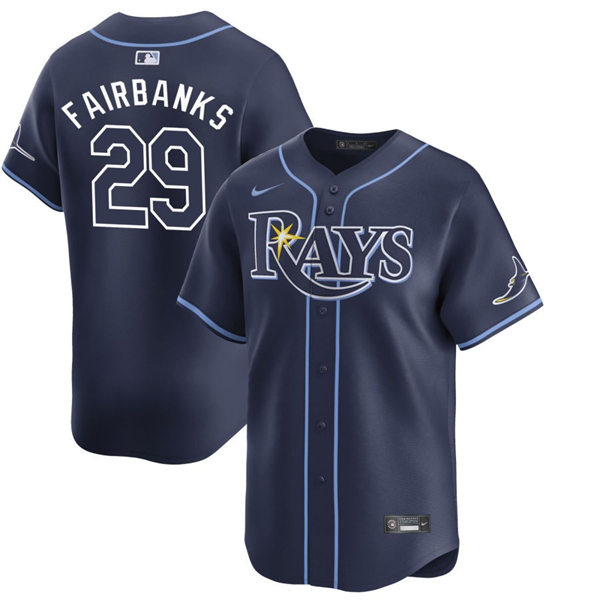Mens Tampa Bay Rays #29 Pete Fairbanks Nike Navy Alternate Limited Jersey