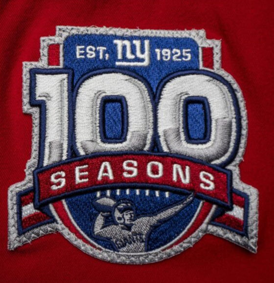 Embroidered New York Giants 100TH Season Commemorative Jersey Patch