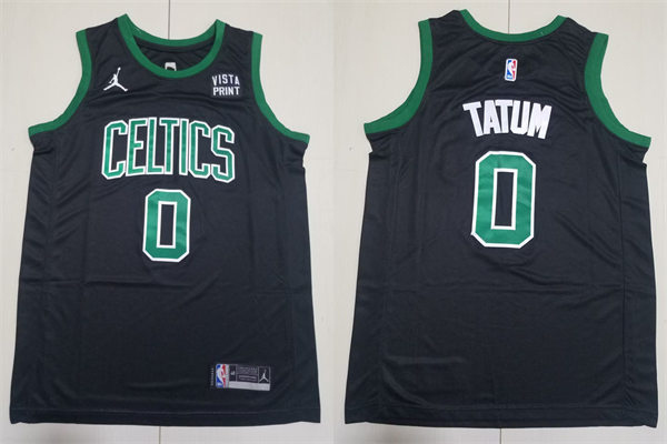 Mens Boston Celtics #0 Jayson Tatum 2024 Black Statement Edition Game Jersey