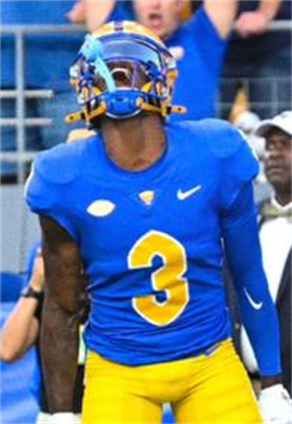 Mens Pittsburgh Panthers #3 Donovan McMillon Royal College Football Game Jersey
