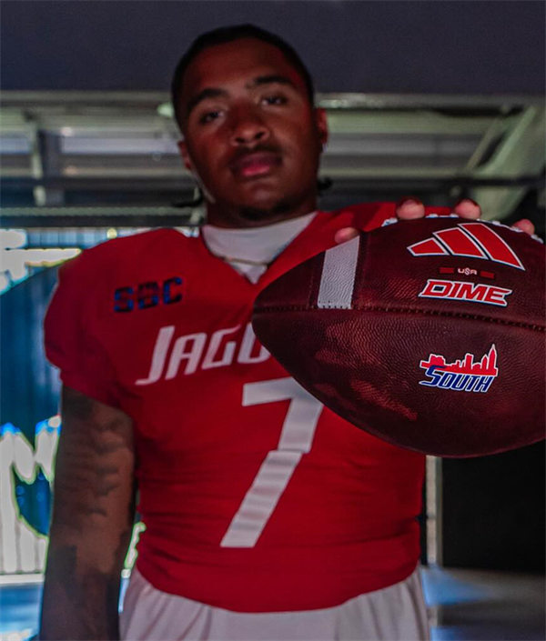 Mens Youth South Alabama Jaguars #7 Gio Lopez 2024 Red Football Game Jersey