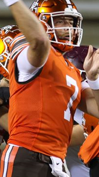 Mens Youth Bowling Green Falcons #7 Connor Bazelak 2024 Orange Football Game Jersey
