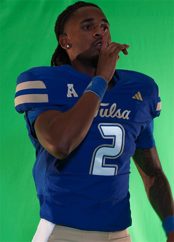 Mens Youth Tulsa Golden Hurricane #2 Cardell Williams 2024 Blue Football Game Jersey