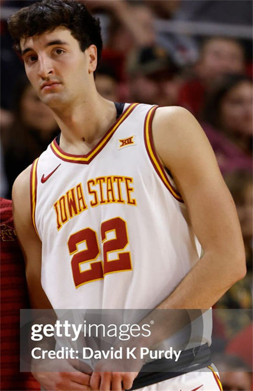 Mens Youth Iowa State Cyclones #22 Milan Momcilovic 2025 White Basketball Jersey