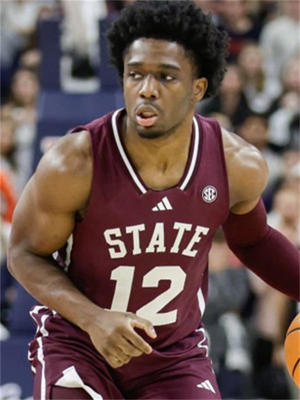 Mens Youth Mississippi State Bulldogs #12 Josh Hubbard 2025 Maroon Basketball Game Jersey