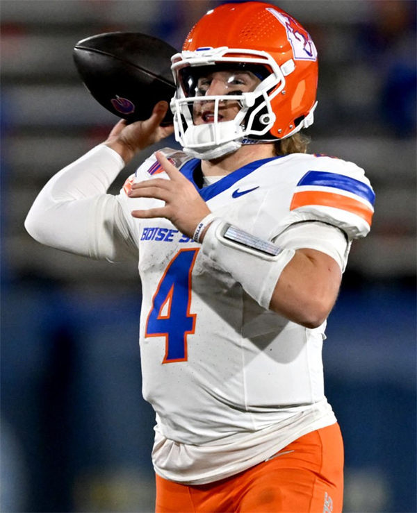 Mens Boise State Broncos #4 Maddux Madsen Nike 2024 White College Football Game Jersey