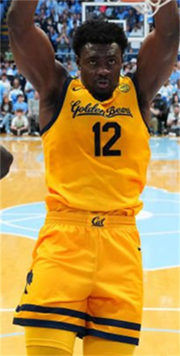 Mens Youth California Golden Bears #12 Mady Sissoko 2025 Gold Basketball Game Jersey