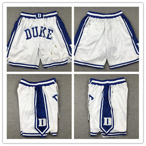 Mens Duke Blue Devils White Shorts