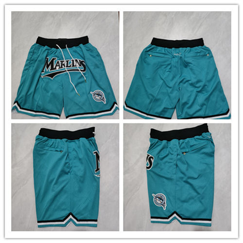Mens Miami Marlins Green Justdon Classic Shorts