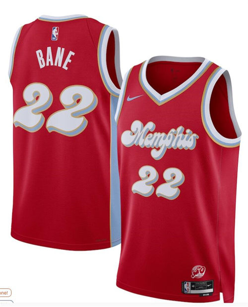 Mens Memphis Grizzlies #22 Desmond Bane Nike Red 2024-25 City Edition Swingman Jersey