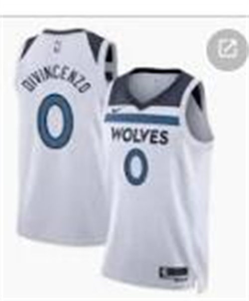 Men's Minnesota Timberwolves #0 Donte DiVincenzo White Nike Association Edition Jersey