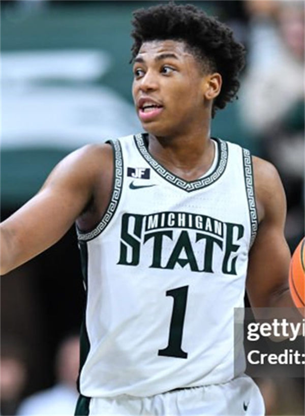 Mens Youth Michigan State Spartans #1 Jeremy Fears Jr. 2025 White Retro Basketball Limited Jersey