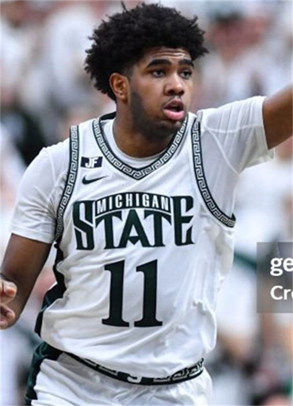 Mens Youth Michigan State Spartans #11 Jase Richardson 2025 White Retro Basketball Limited Jersey