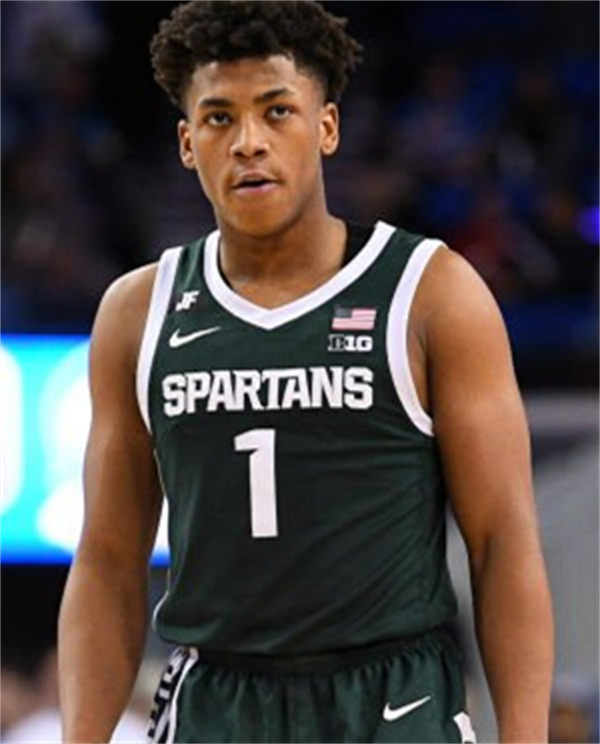 Mens Youth Michigan State Spartans #1 Jeremy Fears Jr. 2025 Green Basketball Game Jersey