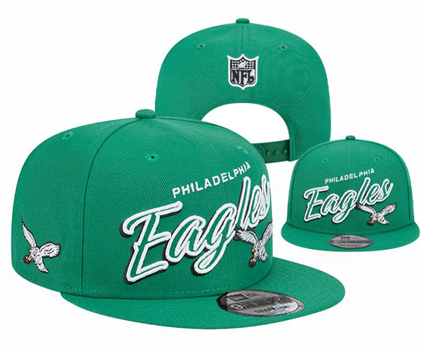 Philadelphia Eagles Snapback Hat Kelly Green Retro YD317143