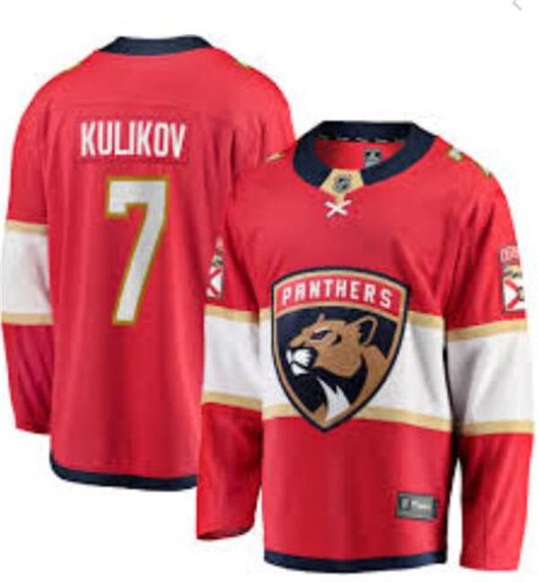 Men's Florida Panthers #7 Dmitry Kulikov Fanatics Red Home Primegreen Player Jersey
