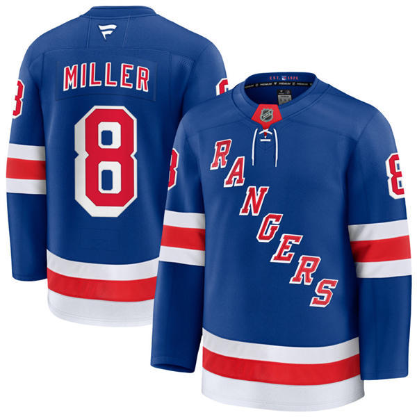 Mens New York Rangers #8 J. T. Miller Fanatics Royal Home Primegreen Player Jersey