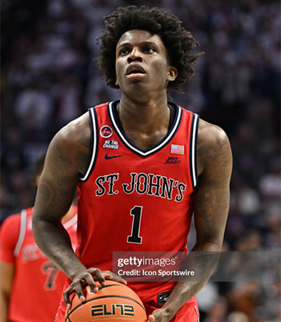 Mens Youth St. John's Red Storm  #1 Kadary Richmond Red College Basketball Game Jersey