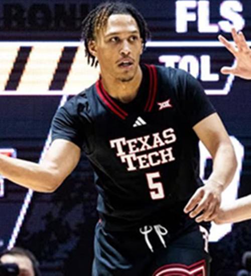 Mens Youth Texas Tech Red Raiders #5 Darrion Williams  2025 Black College Basketball Game Jersey