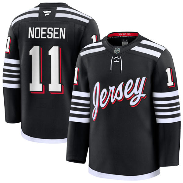 Mens New Jersey Devils #11 Stefan Noesen Fanatics  Black Alternate Premier Player Jersey