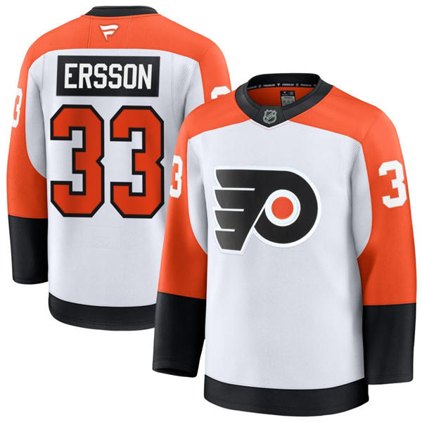 Mens Philadelphia Flyers #33 Samuel Ersson Fanatics White Away Player Jersey
