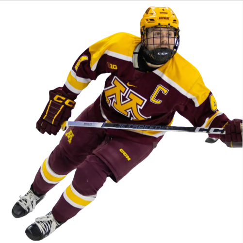 Mens Youth Minnesota Golden Gophers #4 Mike Koster (C) 2024 Maroon Hockey Jersey