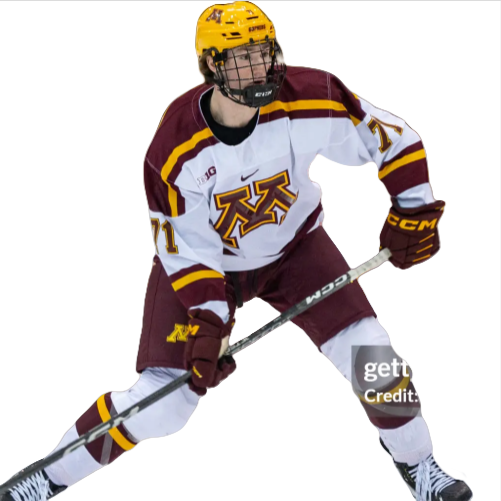 Mens Youth Minnesota Golden Gophers #71 Ryan Chesley (C) 2024 White Hockey Jersey