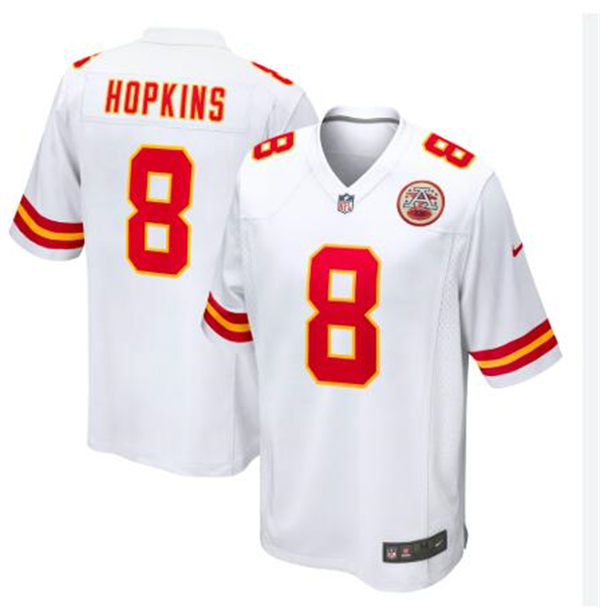 Mens Kansas City Chiefs #8 DeAndre Hopkins Nike White Vapor Untouchable Limited Jersey