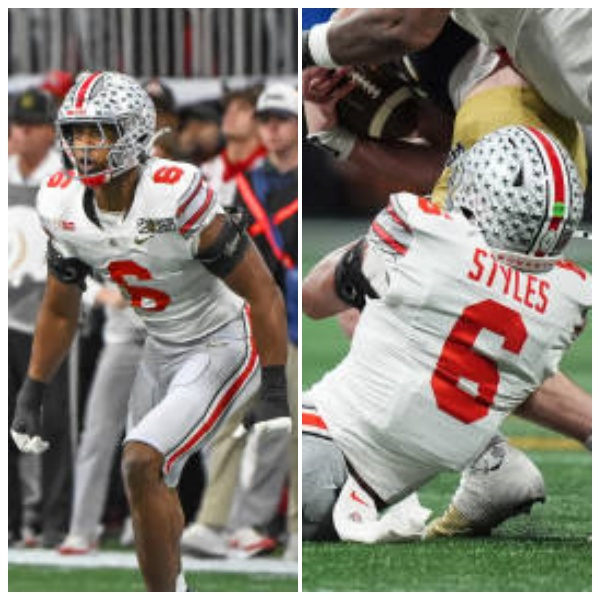 Mens Ohio State Buckeyes #6 Sonny Styles White Diamonds HERITAGE STRIPES Football Game Jersey