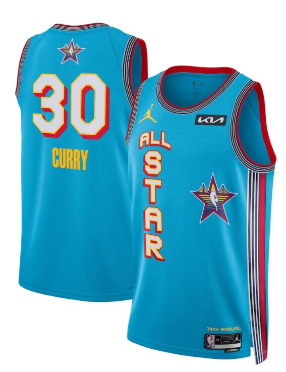 Unisex Golden State Warriors #30 Stephen Curry Light Blue 2025 NBA All-Star Game Swingman Player Jersey