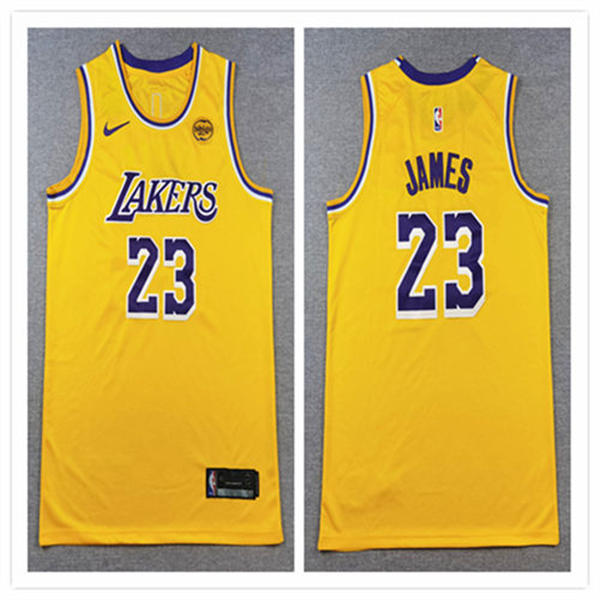 Youth Los Angeles Lakers #23 LeBron James Nike Gold Icon Edition Swingman Jersey