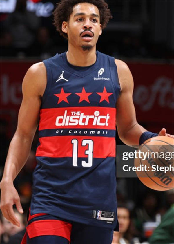 Mens Washington Wizards #13 Jordan Poole Navy 2025 Statement Edition Swingman Jersey