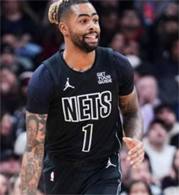 Mens Brooklyn Nets #1 D'Angelo Russell Black Statement Edition Player Jersey