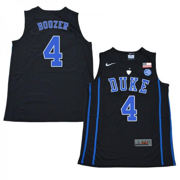 Mens Duke Blue Devils #4 Carlos Boozer 2018 Black Basketball Jersey