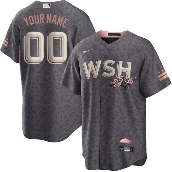 Men's Youth Washington Nationals Custom Nike Charcoal 2024 City Connect Limited Jersey