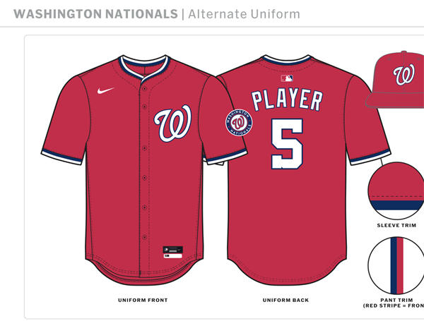 Men's Youth Washington Nationals Custom Nike 2025 Scarlet Alternate Limited Jersey