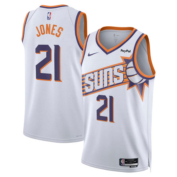 Mens Phoenix Suns #21 Tyus Jones White Association Edition Swingman Jersey