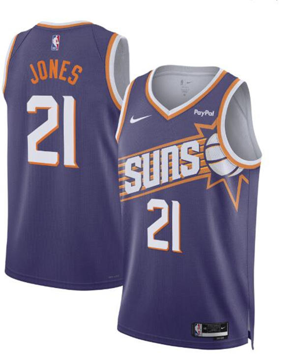 Mens Phoenix Suns #21 Tyus Jones Nike Purple Icon Edition Swingman Jersey