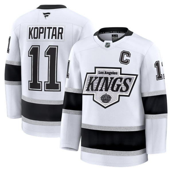 Men's Los Angeles Kings #11 Anze Kopitar Fanatics White Away Premier Player Jersey