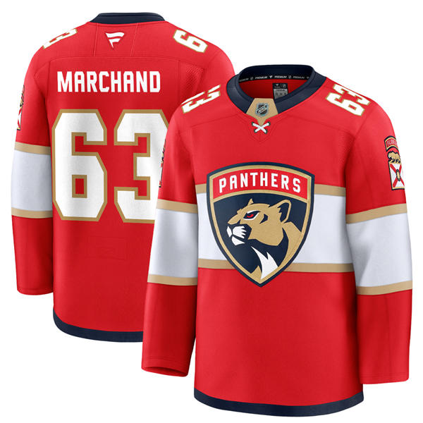 Men's Florida Panthers #63 Brad Marchand Fanatics Red Home Primegreen Player Jersey