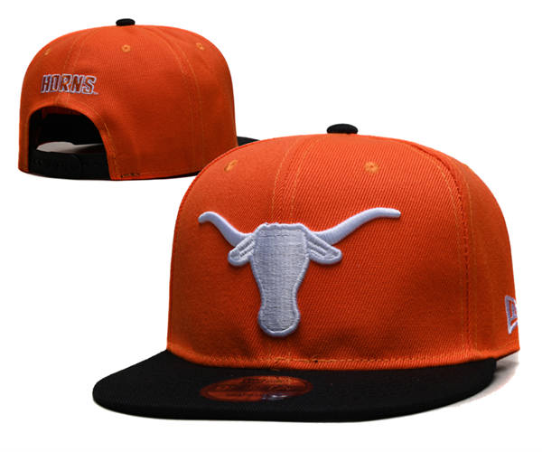 NCAA Texas Longhorns Orange Black White Logo Two-tone Snapback Cap GS2503202