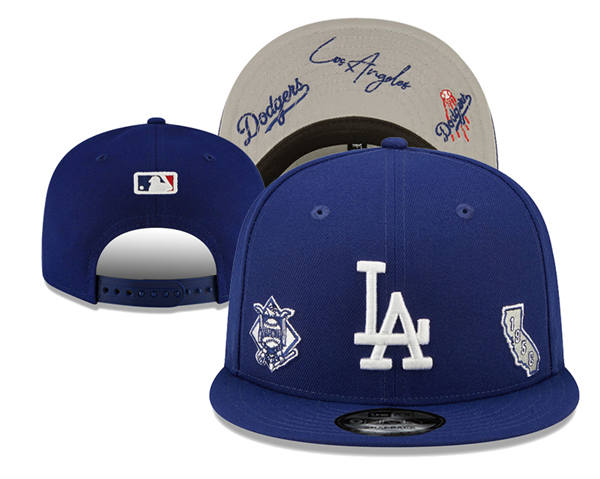 Embroidered Los Angeles Dodgers Royal Gray 1952 Anniversary Snapback Hat YD25321 (7)
