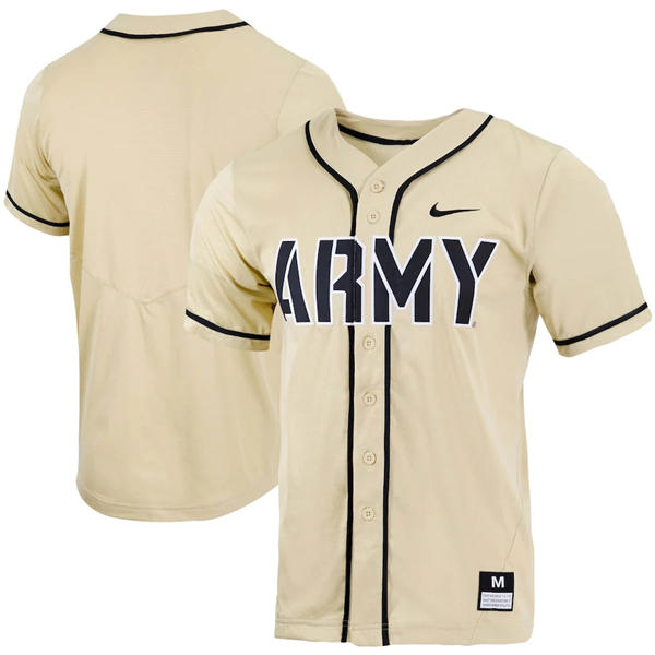 Men's Youth Army Black Knights Blank Nike Tan College Baseball Team Jersey