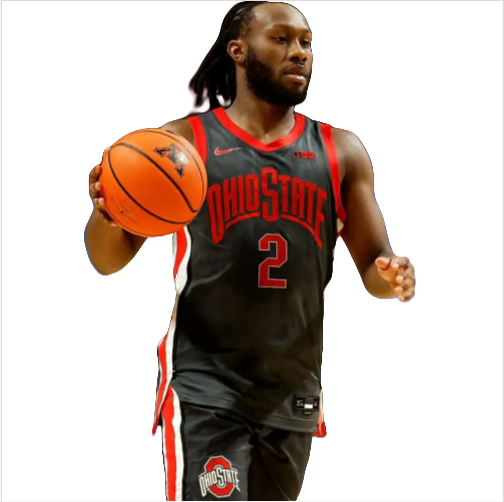 Mens Ohio State Buckeyes #2 Bruce Thornton Nike 2025 Black Primary College Basketball Game Jersey