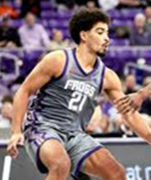 Mens Youth TCU Horned Frogs #21 Noah Reynolds Gray Frogs College Basketball Game Jersey