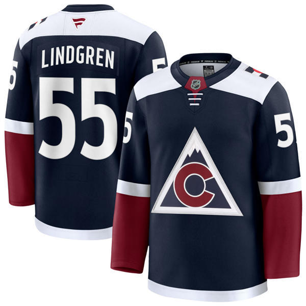 Men's Colorado Avalanche #55 Ryan Lindgren Fanatics Navy Alternate Player Jersey