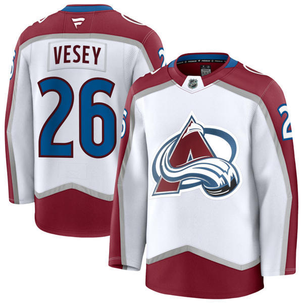 Men's Colorado Avalanche #26 Jimmy Vesey Fanatics White Away Premier Player Jersey
